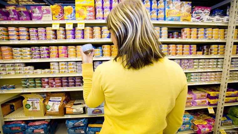 Woman shopping in supermarket