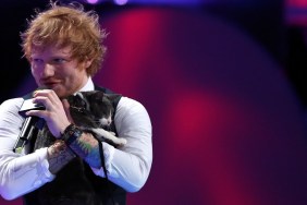 TORONTO, ON- JUNE 21 Ed Sheeran holds a cat as he co-hosts the 2015 Much Music Video Awards at MuchMusic on Queen Street West in Toronto. June 21, 2015