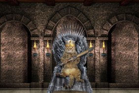 cat on iron throne from game of thrones