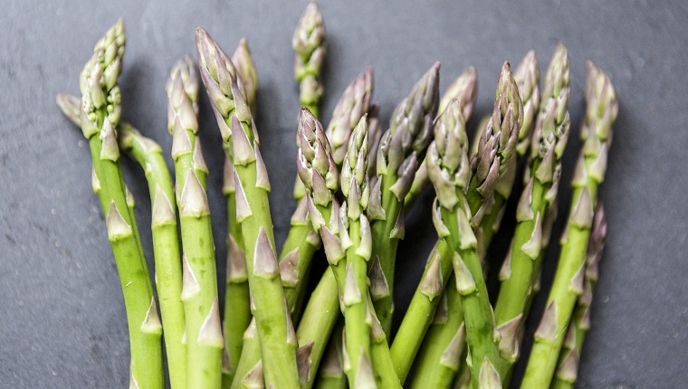 Asparagus on dark background